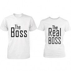 The Real Boss Couple T-Shirt White